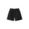Black pleated shorts